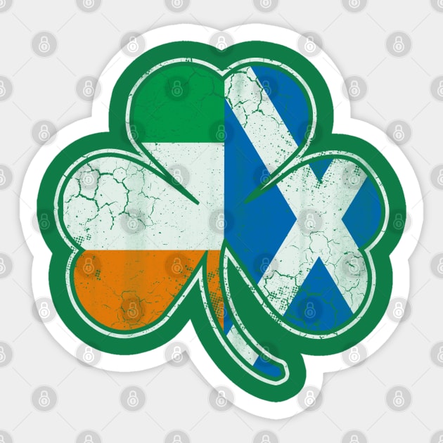Scotch Irish Shamrock Scottish St Patrick's Day Sticker by E